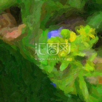 綠意無框畫