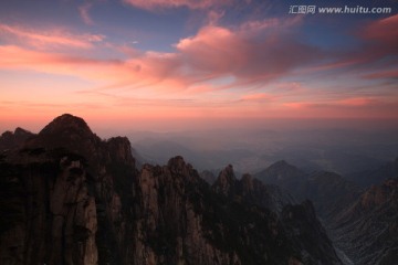 黄山晚霞