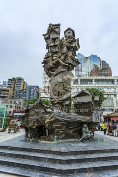 重庆洪崖洞雕塑