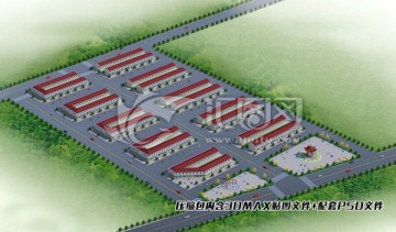 新農(nóng)村別墅鳥瞰圖