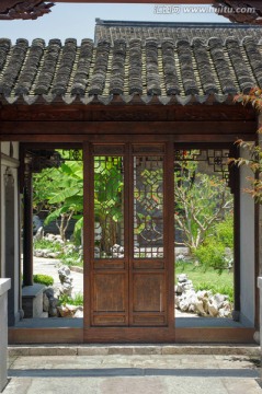 中式建筑 园林 古建筑 花窗
