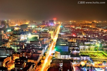来宾市老城区夜景