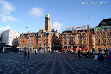 丹麦哥本哈根广场街景