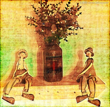 裝飾畫 油畫 TIF無分層