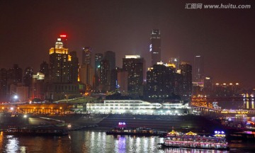 重庆朝天门码头夜景