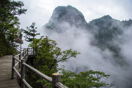 步道与远山