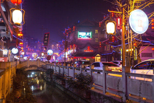 泸州叙永鱼凫古街夜景