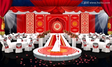 中式婚礼3D效果图（未分层）