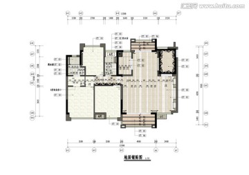 样板房彩色平面图