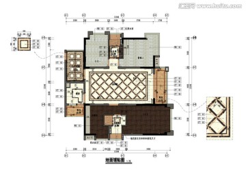 样板房彩色平面图