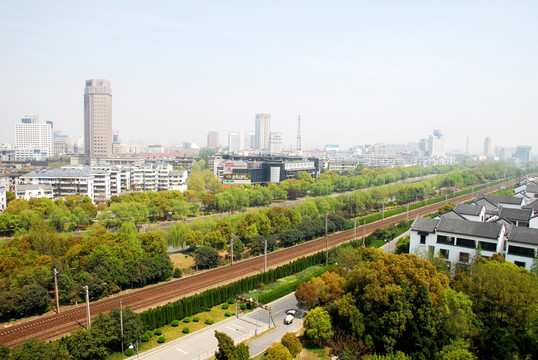 嘉兴南湖全景