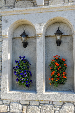欧洲小镇墙壁装饰
