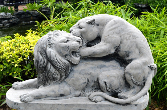 狮虎兽 石雕