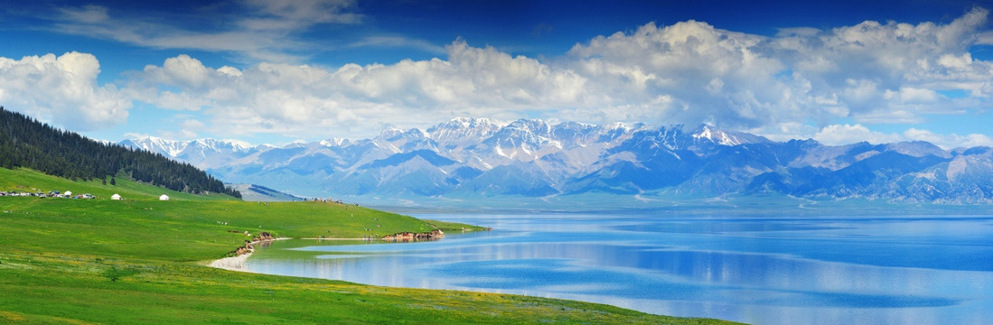 新疆美景 蓝色的 赛里木湖