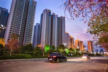 来宾市盘古大道夜景