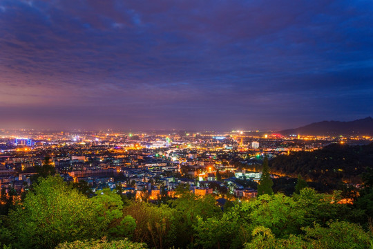 都江堰夜景俯瞰