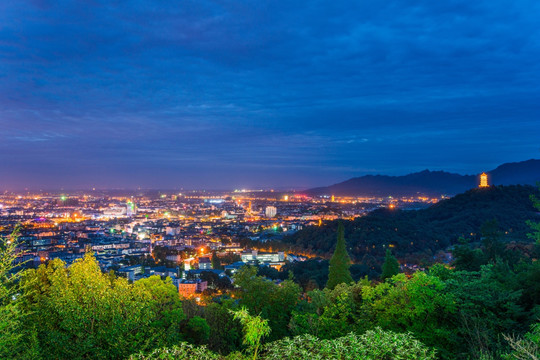 都江堰夜景俯瞰