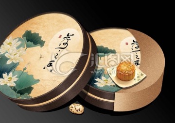 中秋月餅包裝平面圖