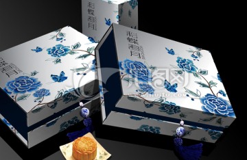 中秋月餅包裝平面圖