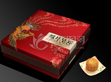 中秋月餅包裝平面圖