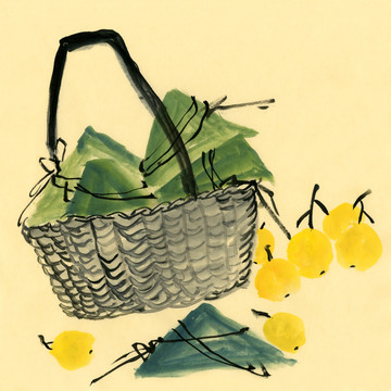 端午節(jié) 粽子 裝飾畫(huà)