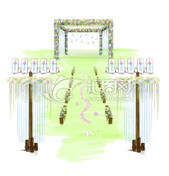 手 草坪婚禮儀式區(qū)效果圖