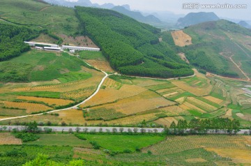 山林 农田 公路