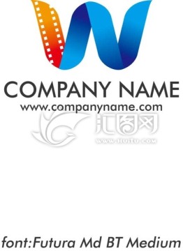 字母W文化传媒影视标志logo