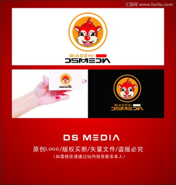 松鼠 标志logo红色