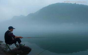 清江风光 钓鱼 垂钓