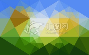 綠色時(shí)尚多邊形底紋背景