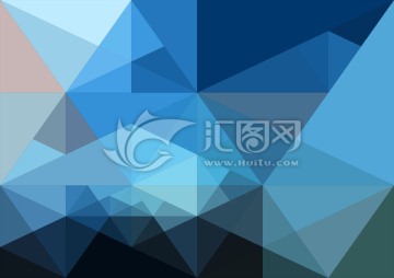 藍(lán)色多邊底紋背景 三角形底紋