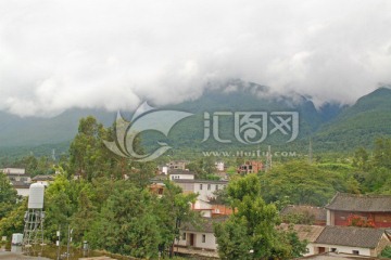 大理城市风光及苍山远景