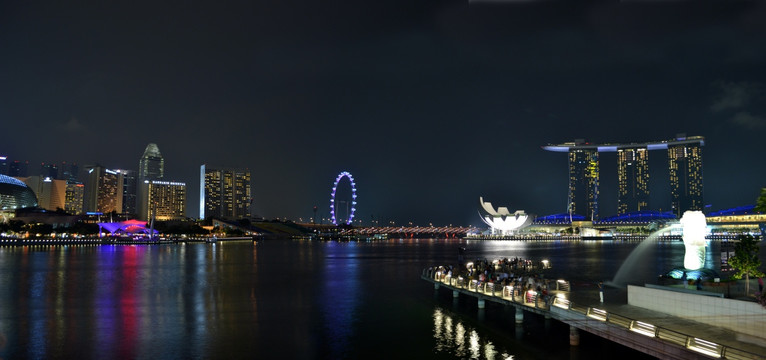 新加坡滨海湾夜景