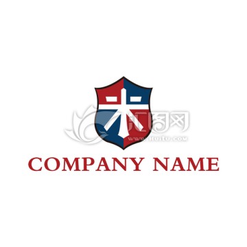 簡單大氣米字英倫范logo設計