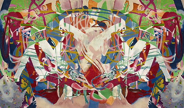 彩色抽象無(wú)框畫(huà)