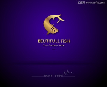 創(chuàng)意logo 鯉魚躍龍門