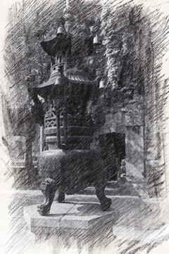 興國(guó)禪寺香爐