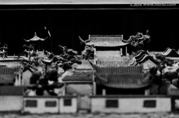 北京大观园黑白景观模型