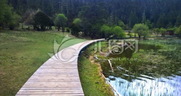 香格里拉木頭棧道