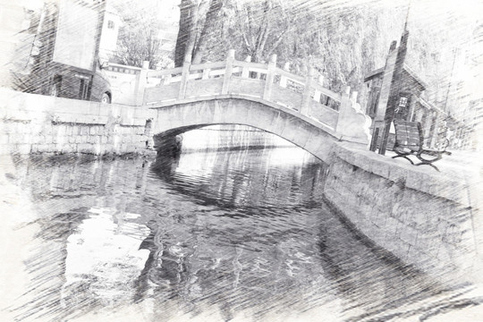 曲水亭街泉水溪流