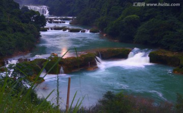 瀑布 河流 溪流