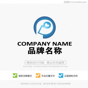 P字母 LOGO设计 标志设计