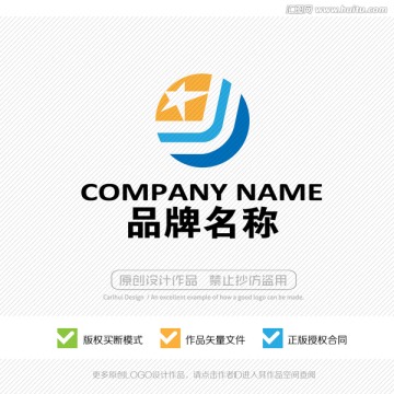 J字母 LOGO 标志设计