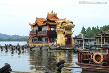 杭州 西湖 龙船
