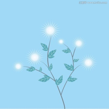 蒲公英花卉背景素材設(shè)計(jì)