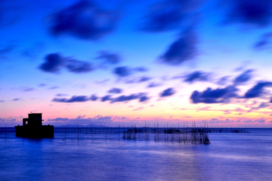 海边夕阳 晚霞落日 彩霞满天