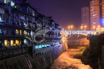 叙永新区和平大桥夜景