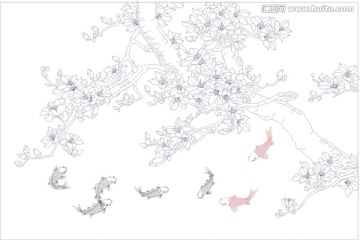 藝術(shù)玻璃 九魚蘭花