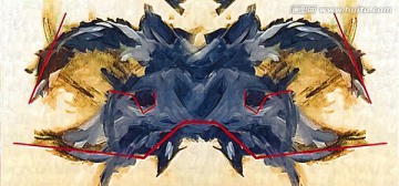 對(duì)稱抽象裝飾畫